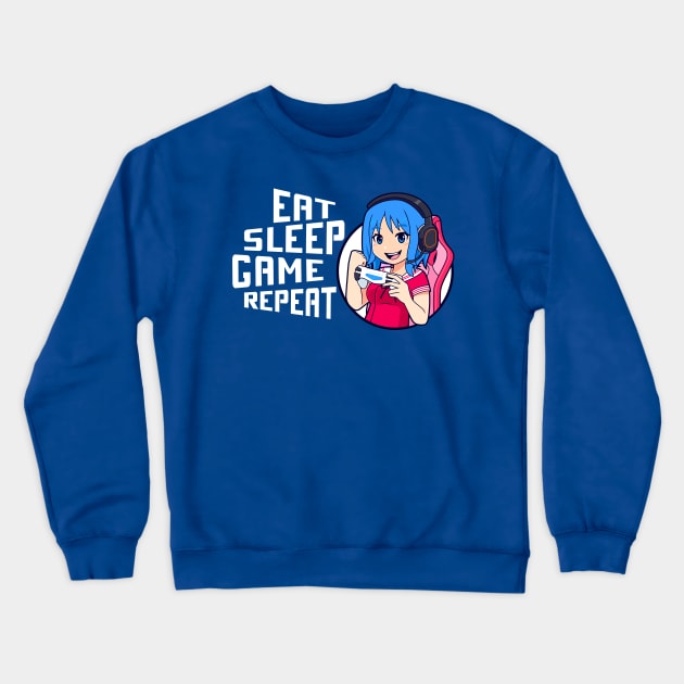 Gamer Girls Rule 5 Crewneck Sweatshirt by machmigo